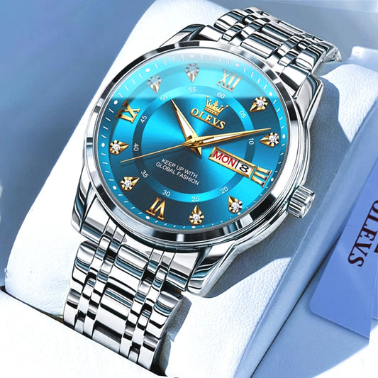 Olevs Tiffany Blue Men's Watch