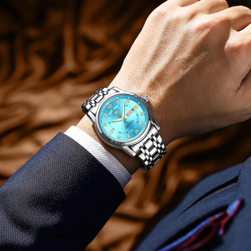 Olevs Tiffany Blue Men's Watch